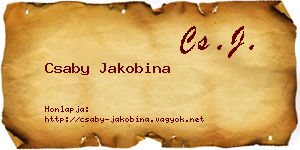 Csaby Jakobina névjegykártya
